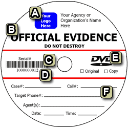 Printed DVD / CD options available to law enfocement agencies
