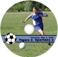 Printed DVD for soccer finals